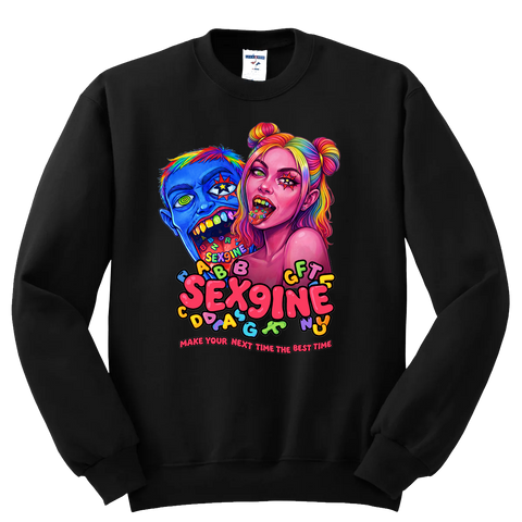 SeX9INE Black Crewneck Love