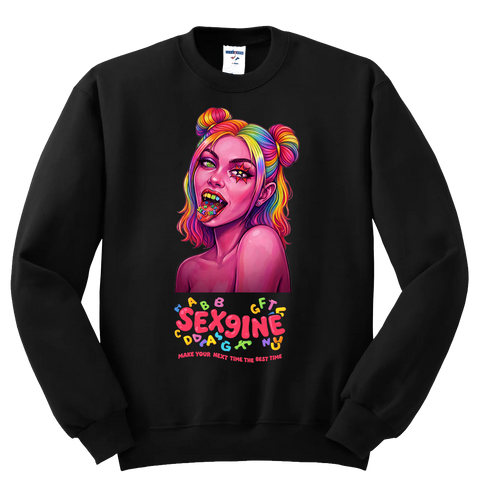 SeX9INE Black Crewneck (Women)